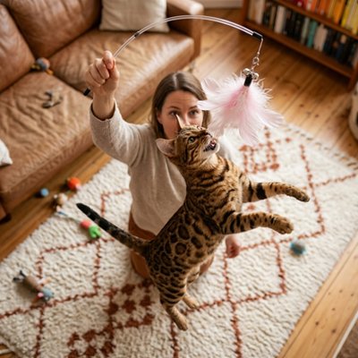 jeux pour Chat baguette poignée ergonomique 