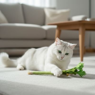 Jeux pour chat cèleri à mâcher | Stimulants & Interactifs - chatjoue - Chatjoue