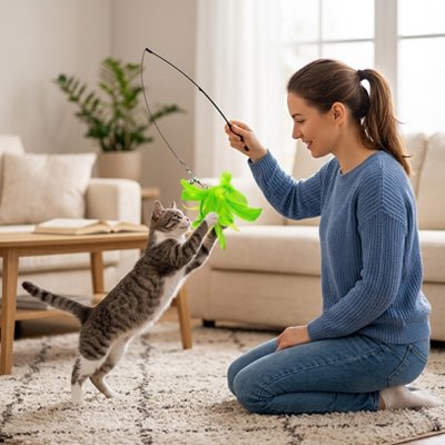 jeux pour Chat facilite le jeux entre le chat et son maître