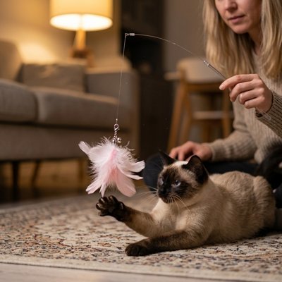 jeux pour Chat jolie plumeau rose