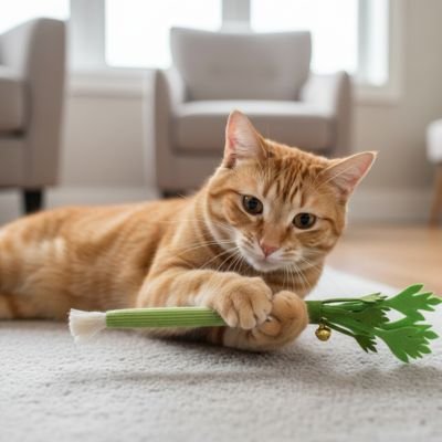 Jeux pour chat cèleri à mâcher | Stimulants & Interactifs - chatjoue - Chatjoue