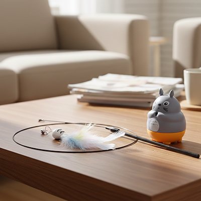 jouet Chat avec une base de 7 cm 