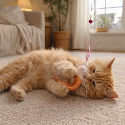 Jouet Chat crevette Interactive | InstFélin - chatjoue - Chatjoue