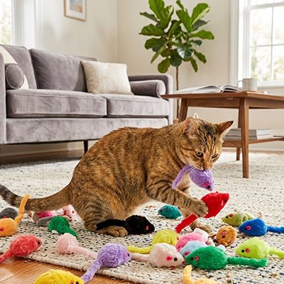 Jouet Chat de couleurs différentes