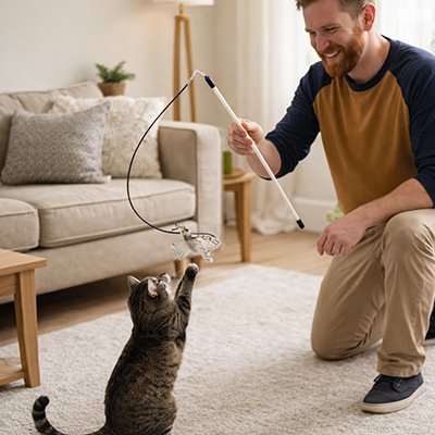 jouet Chat de insecte de couleur brun