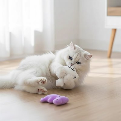 Jouet chat peluche d'animaux interactif | StimuFéline - chatjoue - Chatjoue