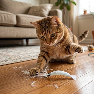 jouet Chat forme de couleur blanche