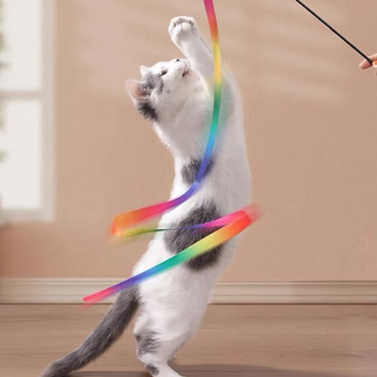 Jouet chat super baguette multicolore | tourbillon - chatjoue - Chatjoue