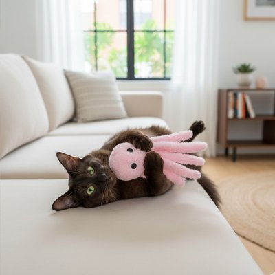 Jouet Chat Poulpe en Peluche - Interactif Félin Actif - Chatjoue - Chatjoue