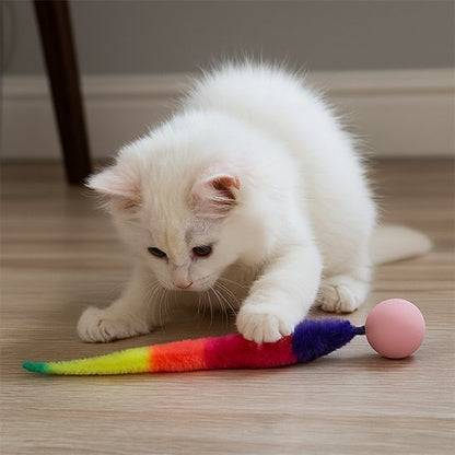 Jouet chat interactif boule et longue queue | Stimul'Instinct - Chatjoue