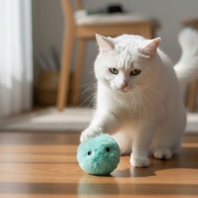 Jouet Chat interactif balle de couleur verte