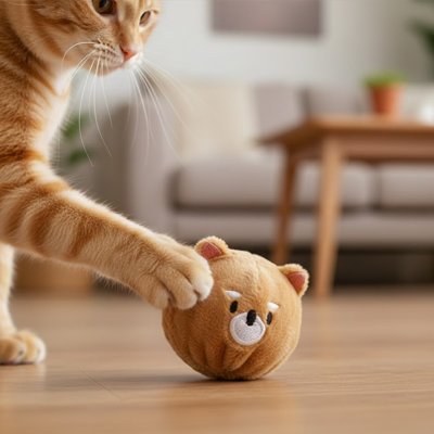 Jouet Chat interactif balle en forme d'ours 