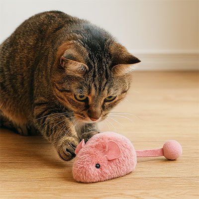 Jouet Chat interactif cette souris possède un pompon au bout de la queue
