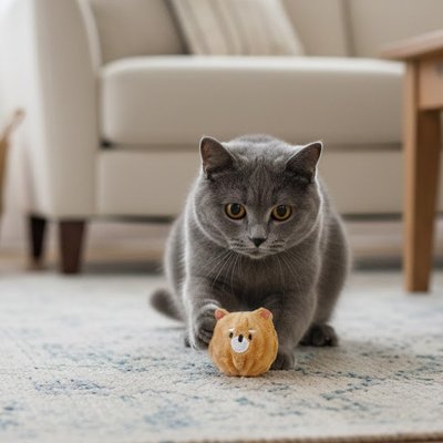 Jouet Chat interactif de couleur marron