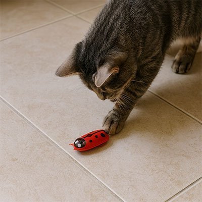 Jouet chat interactif en forme d'insectes et de souris - Chatjoue