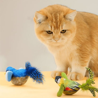 Jouet chat interactif petit oiseau chanteur - Chatjoue
