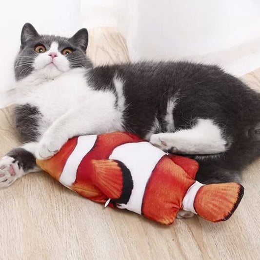 Jouet chat interactif poisson réaliste - Chatjoue