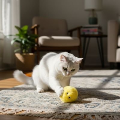 Jouet Chat interactif la bleue "grenouille" , la jaune "grillon"  et la rose "oiseau"