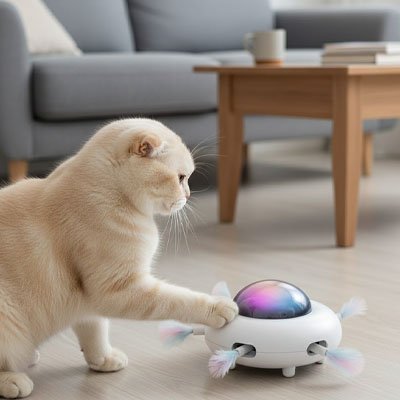Jouet chat interactif permet une activité permanente