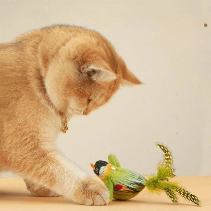 Jouet chat interactif petit oiseau chanteur - Chatjoue