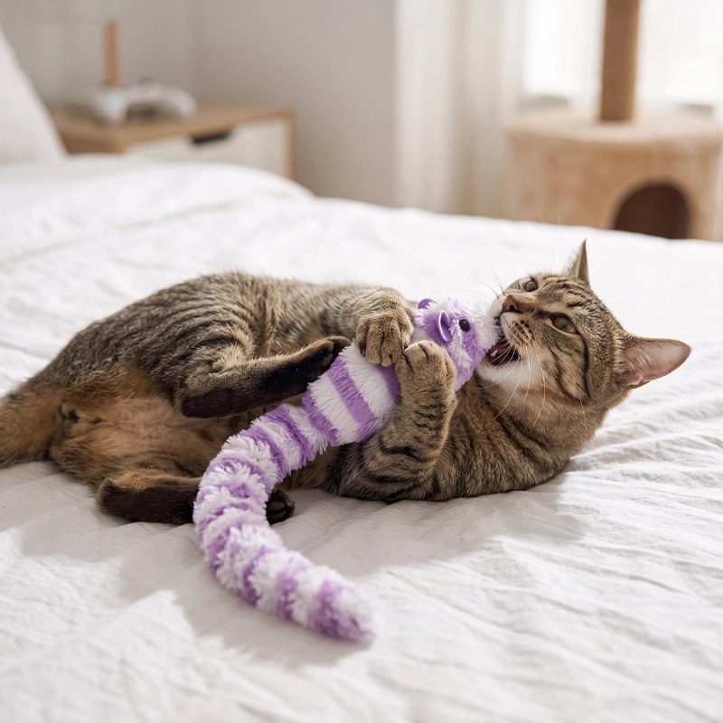 Jouet Chat interactif souris chat joue avec sur le lit 