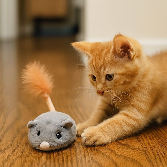 Jouet Chat interactif souris à attraper | courcat_chajoue - Chatjoue