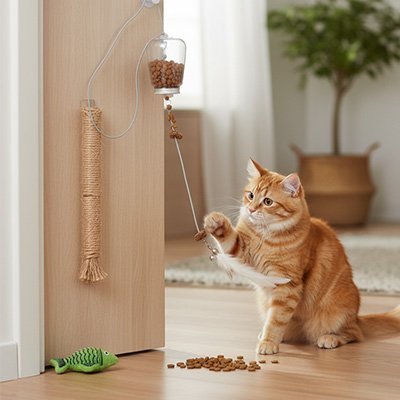 Jouet chat interactif distributeur à friandises| Felin - Surprise - chatjoue - Chatjoue