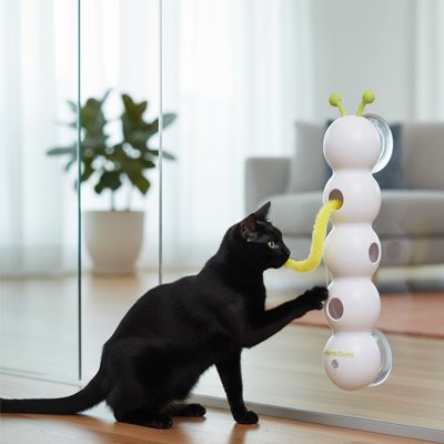 Jouet chat interactif chenille verticale | CheniIinstinct - chatjoue - Chatjoue