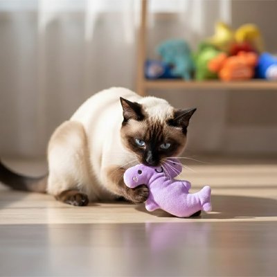 Jouet chat peluche d'animaux interactif | StimuFéline - chatjoue - Chatjoue