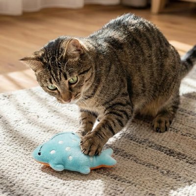 Jouet chat jolie baleine