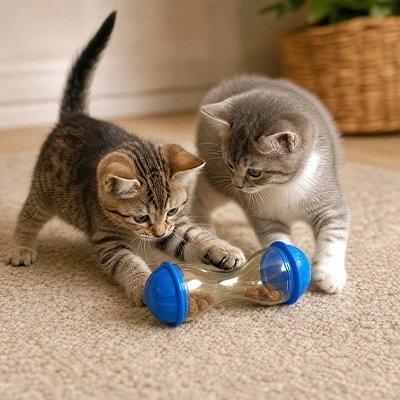 Jouet Chat libère des croquettes ou friandises