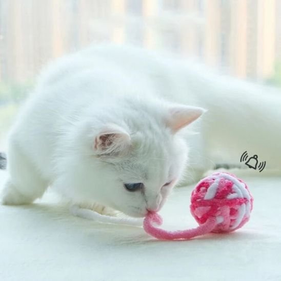 Jouet chat balle fils de couleurs vives | Interactif Félin - Chatjoue