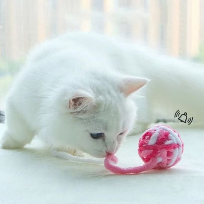 Jouet chat balle fils de couleurs vives | Interactif Félin - Chatjoue