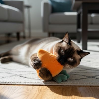 Jouet Chat petite carotte orange