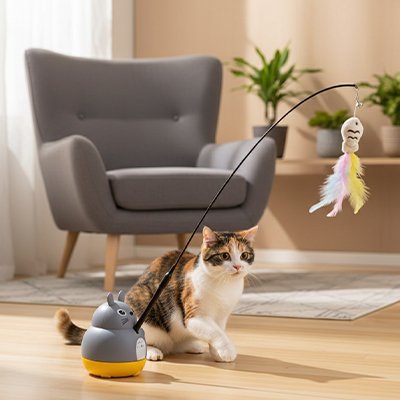 jouet Chat qui tourne sur lui même