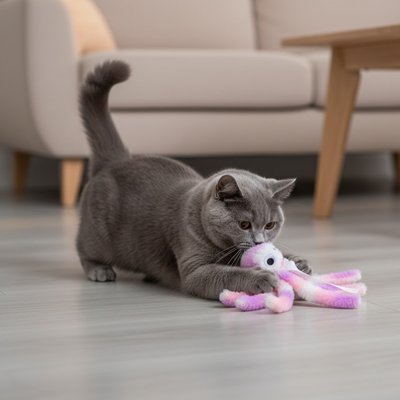 Jouet Chat Poulpe en Peluche - Interactif Félin Actif - Chatjoue - Chatjoue