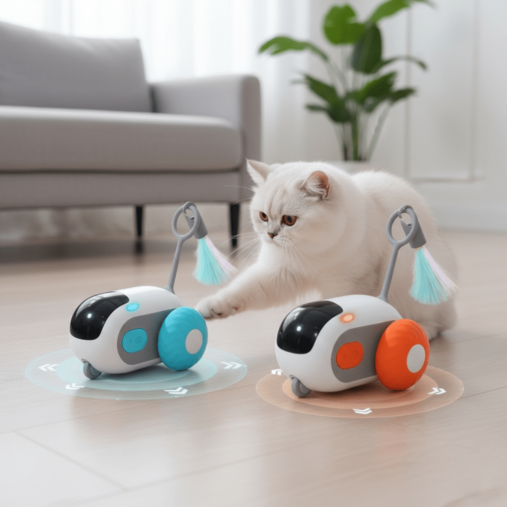 Jouet chat voiture sur roue - Chatjoue