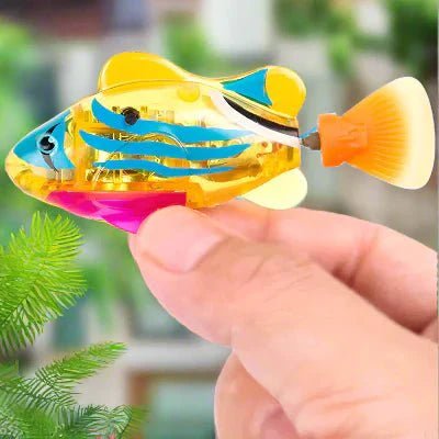 Jouet Interactif Chat - CatchyFish™ - Jaune Poussin - Chatjoue