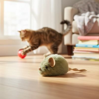 Jouet pour Chat super souris verte | Interstimule - chatjoue - Chatjoue