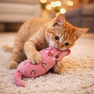 Jouet pour chat peluche avec visages | Instinct Félin - chatjoue - Chatjoue