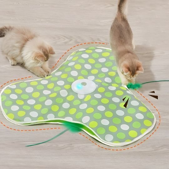 Jouet interactif pour chat soucoupe et plumeau | Anti - ennui chatjoue - Chatjoue