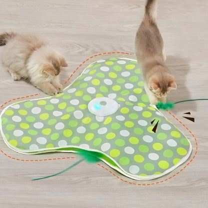 Jouet interactif pour chat soucoupe et plumeau | Anti - ennui chatjoue - Chatjoue