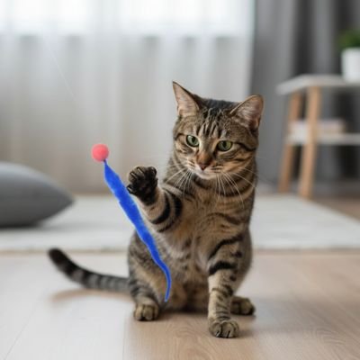 Jouet pour Chat balle de 2.54 cm avec queue