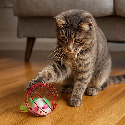 Jouet pour Chat super balle avec souris intégrée| mousefelix - chatjoue - Chatjoue