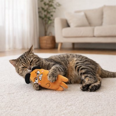 Jouet pour chat peluche avec visages | Instinct Félin - chatjoue - Chatjoue