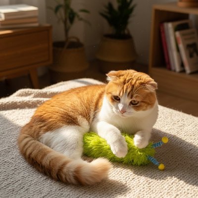 Jouet pour chat jolie chenille et ses antennes | Félimalin - chatjoue - Chatjoue