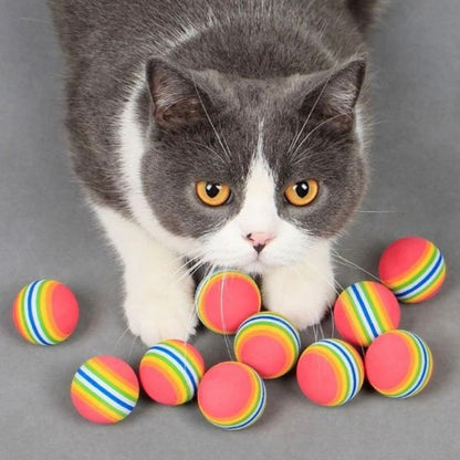 Jouet pour chat balle multi - couleurs mousse | Interactif - Chatjoue