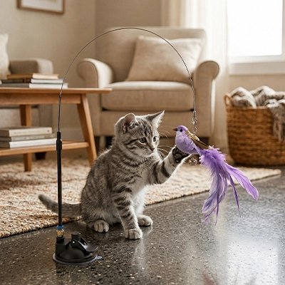 Jouet pour Chat de couleur mauve 