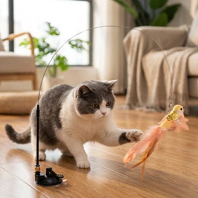 Jouet pour Chat de couleur orange et doré