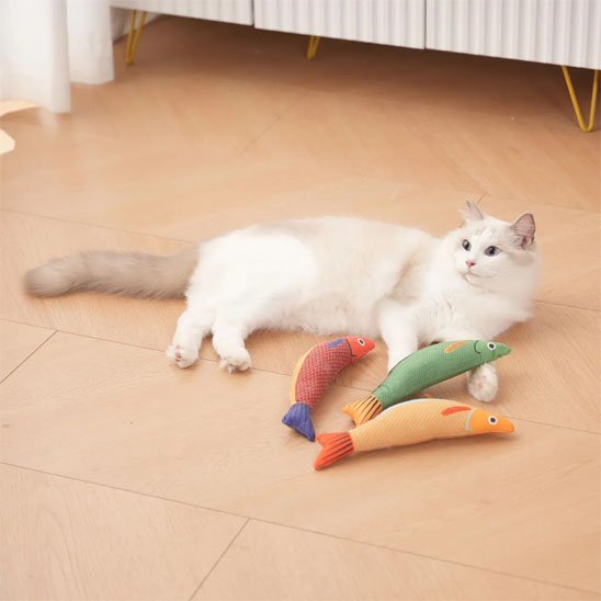 Jouet pour Chat poisson avec bruissement stimulant - Chatjoue